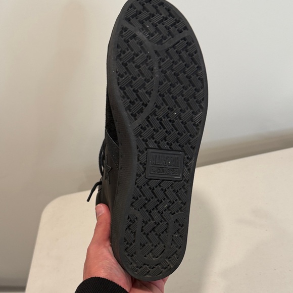 RARE Black Converse “Pony Hair” luxury Sneakers with Star Accent - Picture 6 of 8